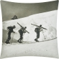 Mobile Preview: Skitour Kissen 40/40 cm Digitaldruck schwarz/weiss auf 100% Baumwolle